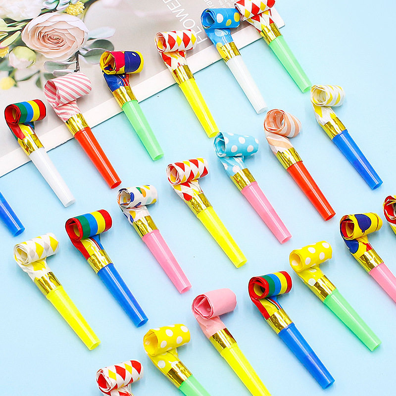Creative children's cute dragon whistle, telescopic whistle, blow blow roll cartoon toy, baby birthday party horn Specification image