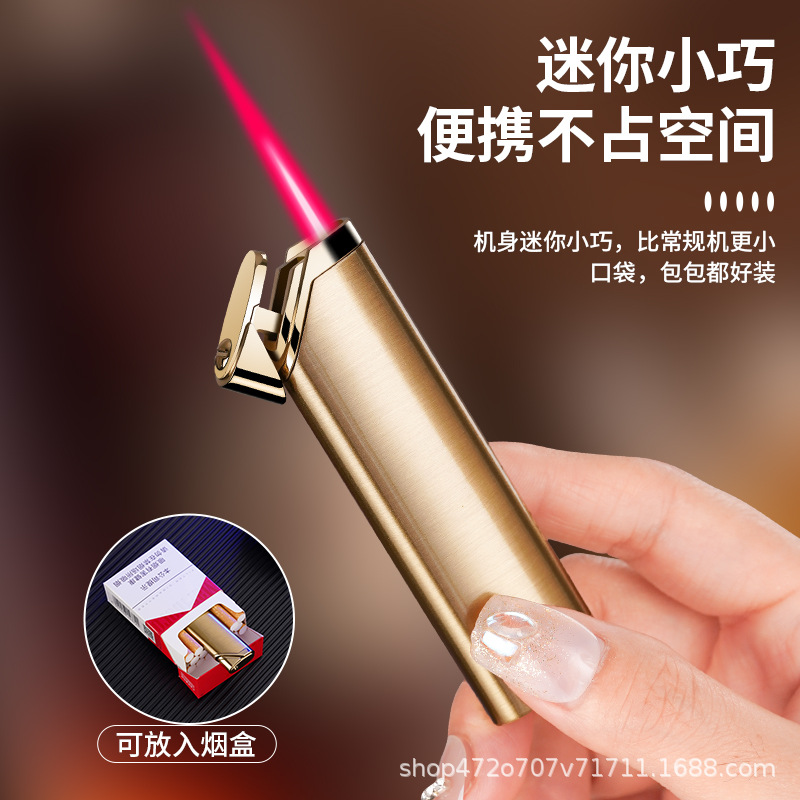 New XF4201 long portable direct-flush inflatable lighter factory direct sales, high-quality windproof lighter wholesale details Picture