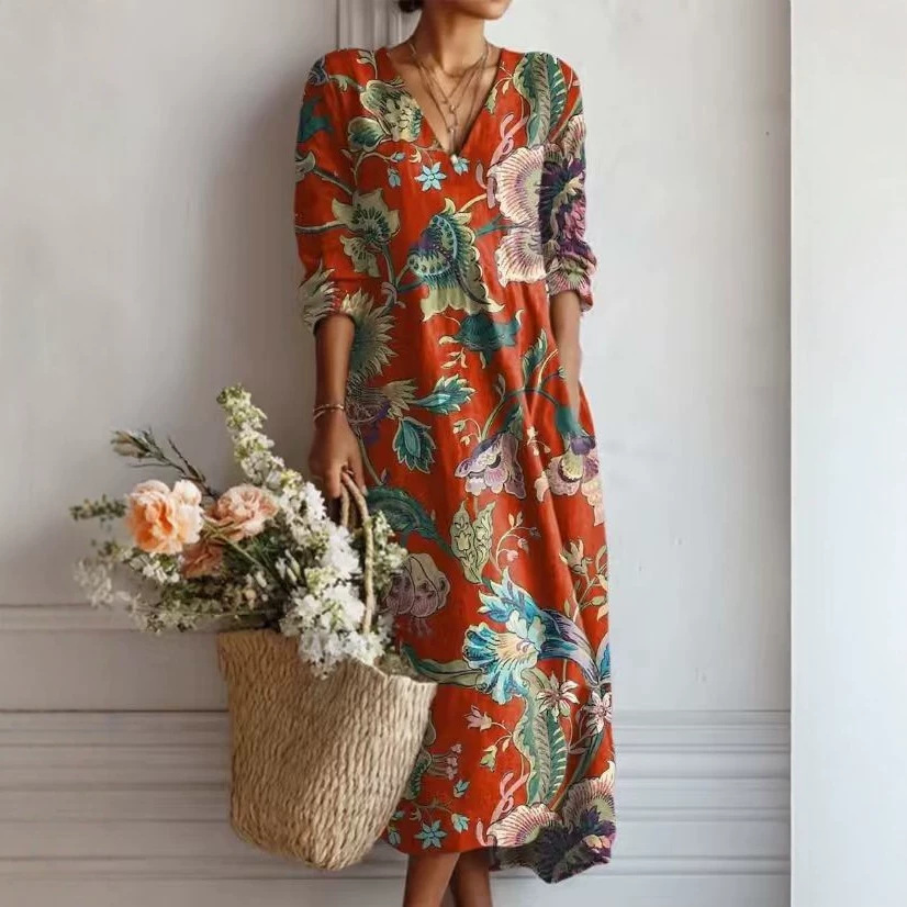 连衣裙/裙子/国风服装/女装/大码女装连衣裙产品图