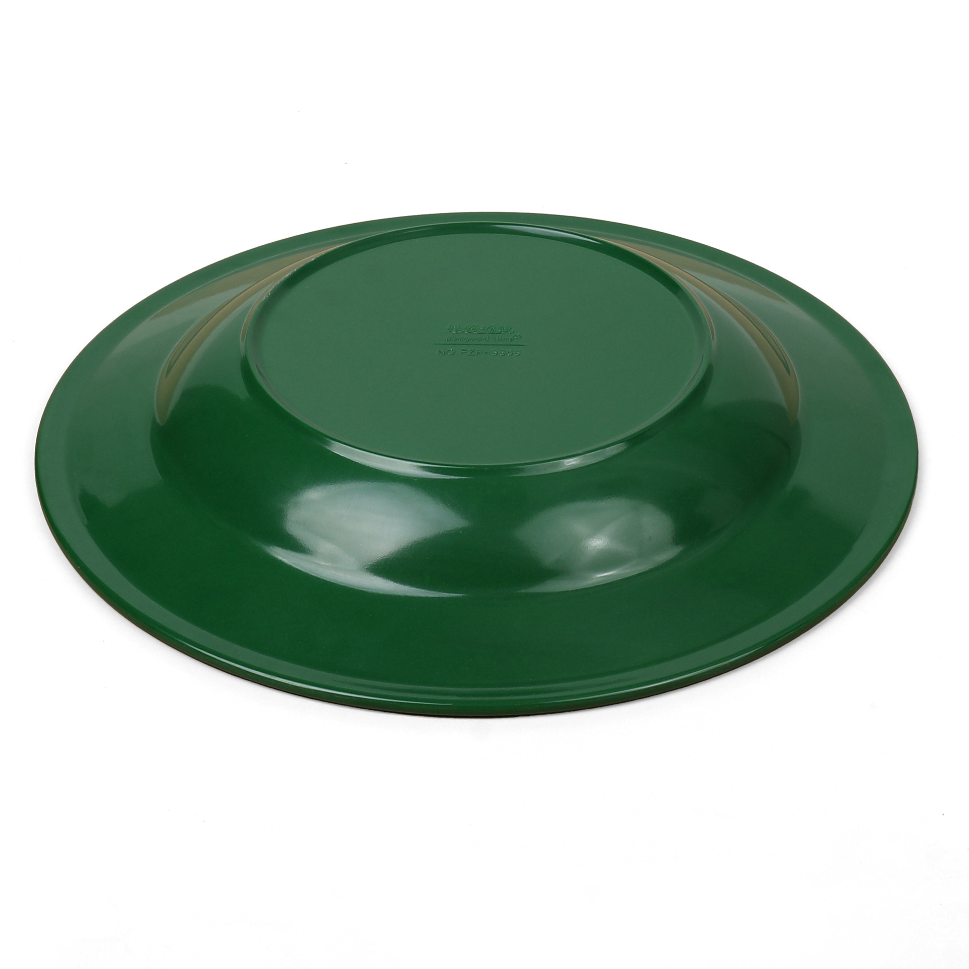 Custom-made melamine imitation porcelain tableware for foreign trade, green hotel dinner plates and vegetable plates, household and commercial plastic round bone-spitting plates Item Picture