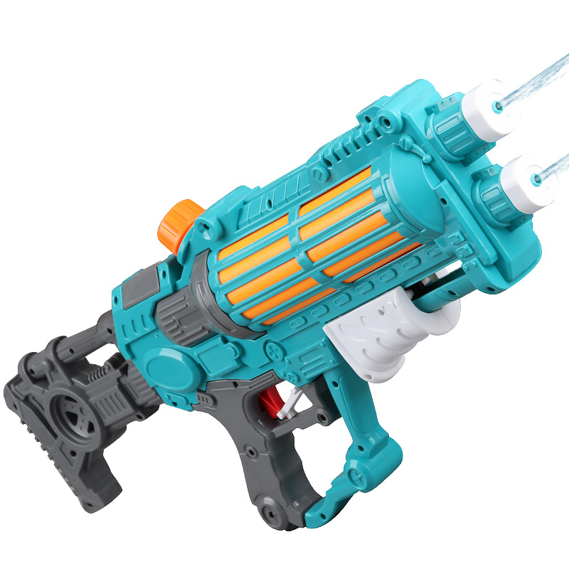 Gun-type high-pressure air pressure water gun toy, summer beach toy water gun, large-capacity single and double nozzle water fight, cross-border Item Picture