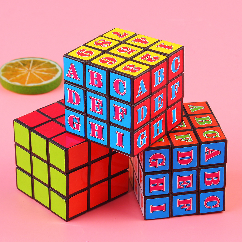 Children's educational toys, cartoon numbers, smooth 3x3 Rubik's cube, primary school students' prizes, gifts, street stall goods wholesale Specification image