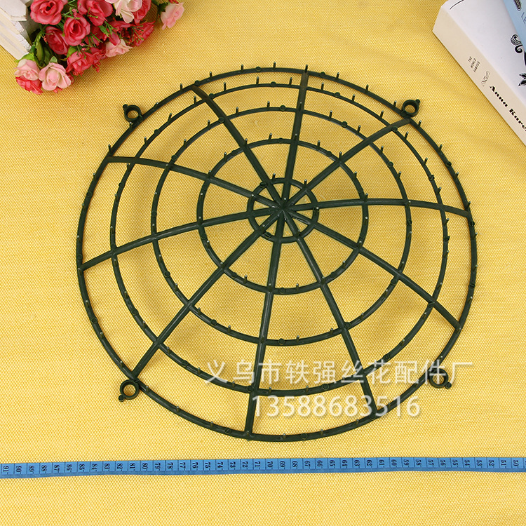 塑料花圈架子大圆网子电子花圈用清明花用小花圈架子批发低价直销细节图
