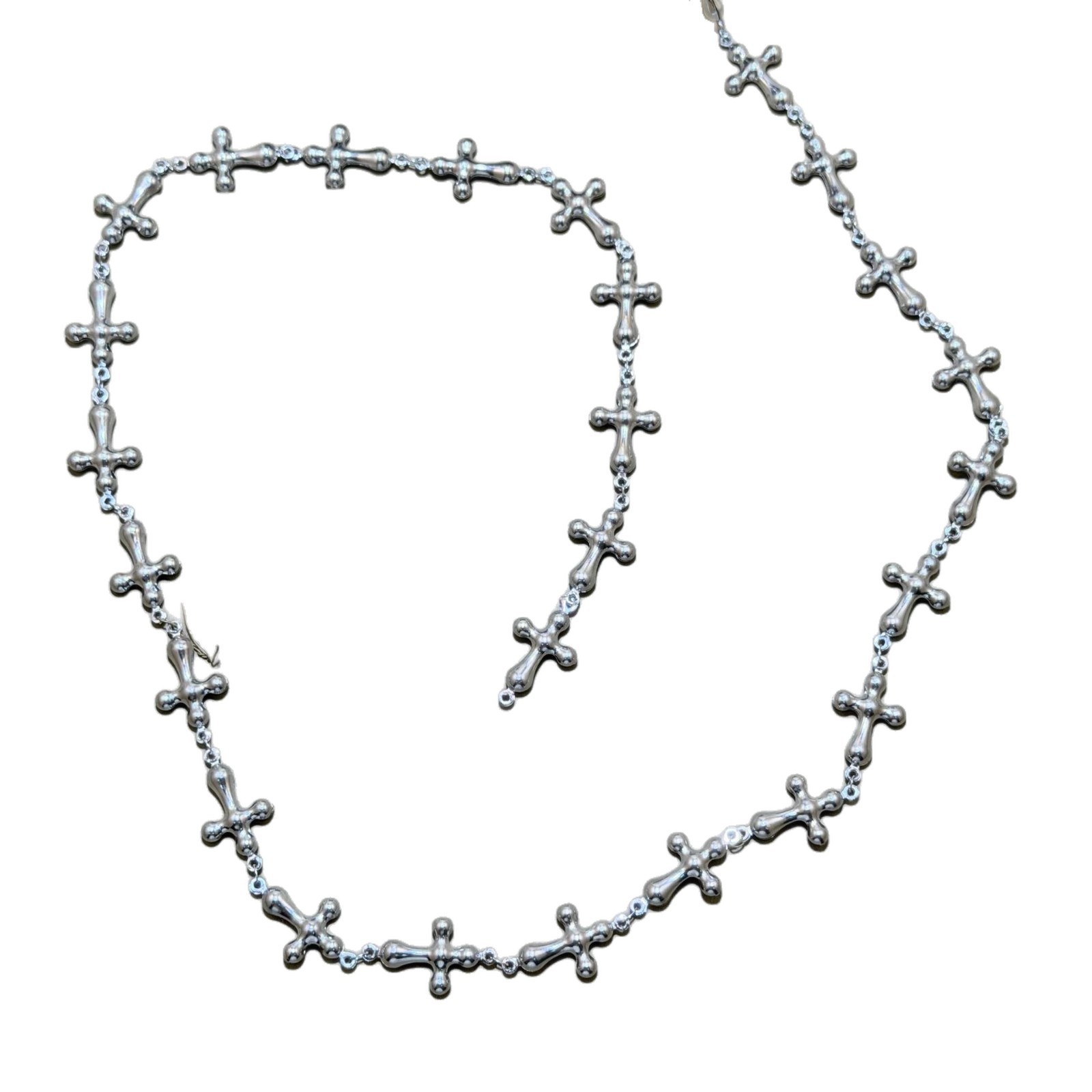 Wholesale of retro three-dimensional cross metal chains, DIY trouser chains, clothing decoration chains, handcrafted accessories and semi-finished product chains Item Picture
