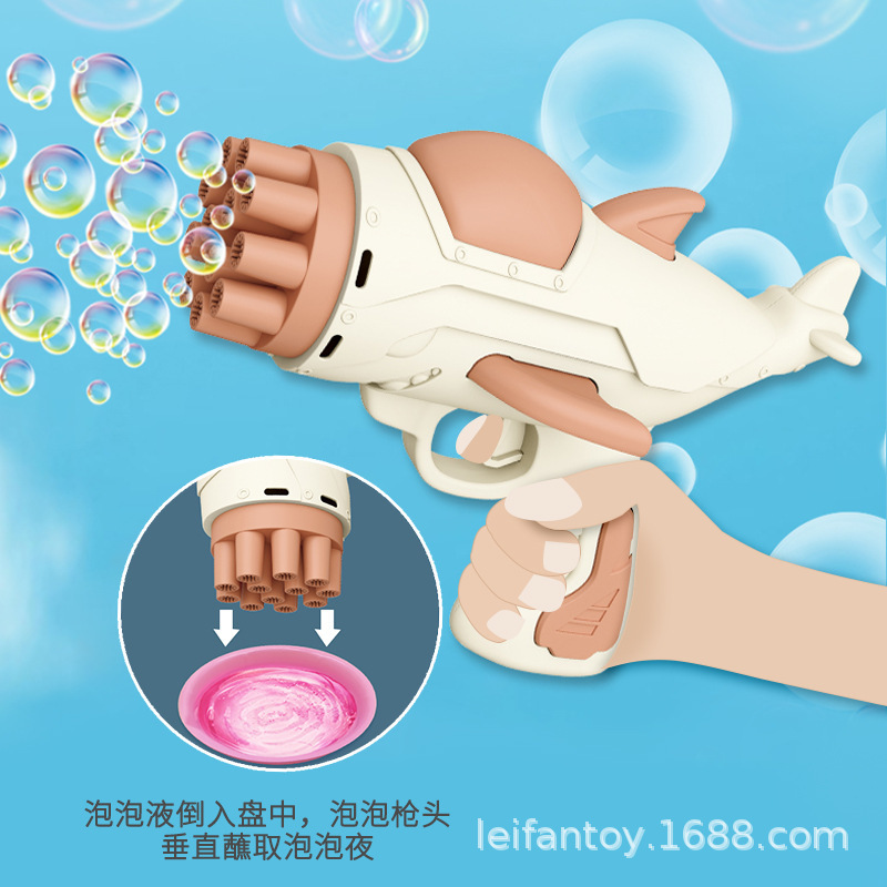 夏季新款泡泡机全自动12孔泡泡机飞机泡泡机吹泡泡儿童玩具泡泡枪图
