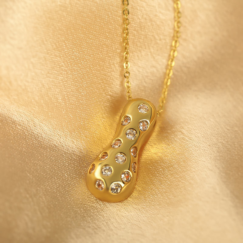 Wholesale of a new cross-border copper-inset zircon 26-piece digital pendant box chain, a personalized and versatile double-sided digital necklace Specification drawing