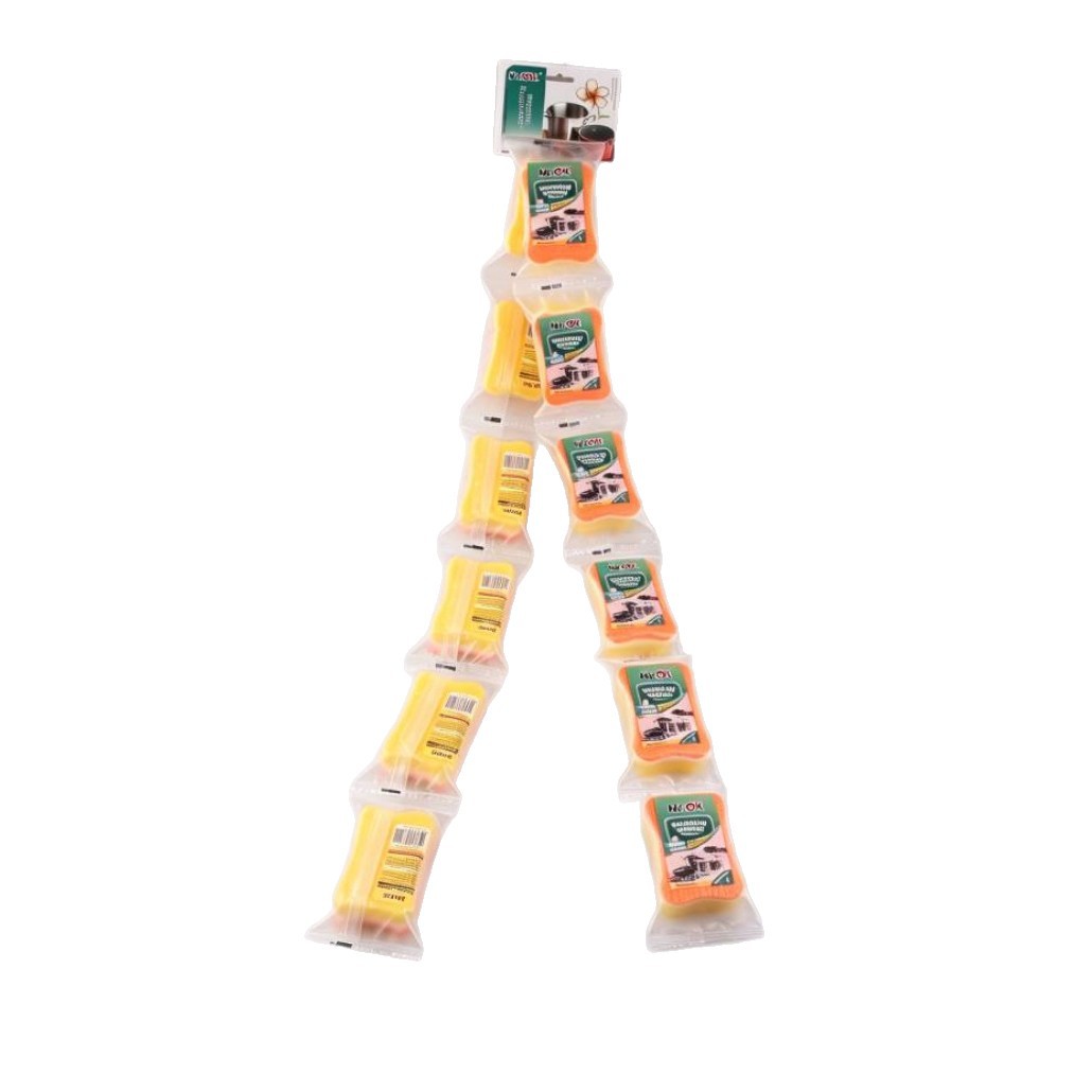 Mr.OK factory direct supply sponge scouring pads, double-sided cleaning sponges, kitchen cleaning sponges, dishwashing sponges, pot scrubbing sponges Item Picture