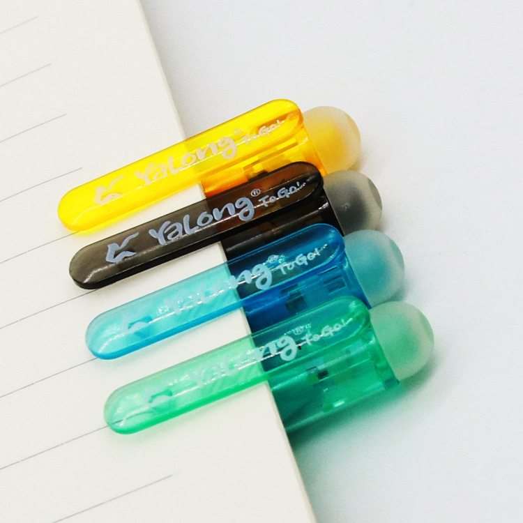 Yalong transparent PVC box-packed colored pen barrel, high-quality standard office/school gel pen, erasable pen details Picture