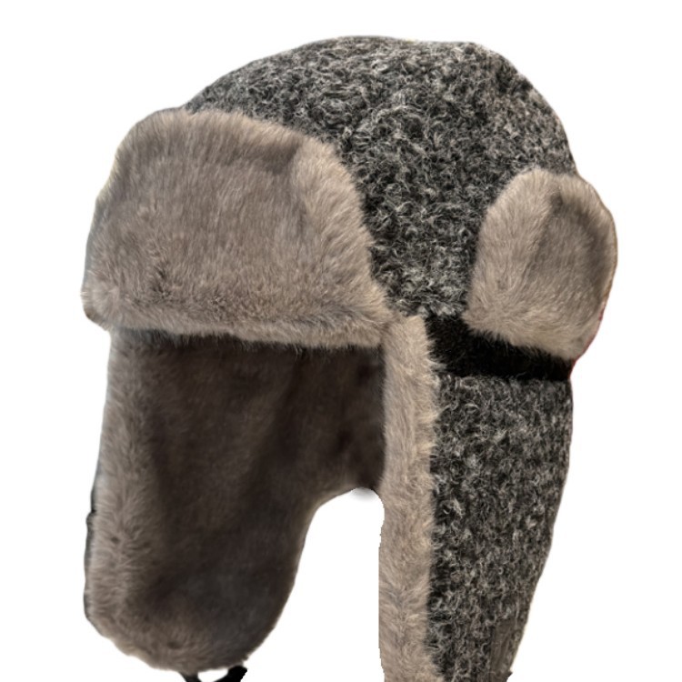 Suede fleece cap for children to make their faces look smaller in winter, protect their ears, keep warm, thickened, cycling, skiing in Northeast China, and protect against the cold, Lei Feng cap Item Picture