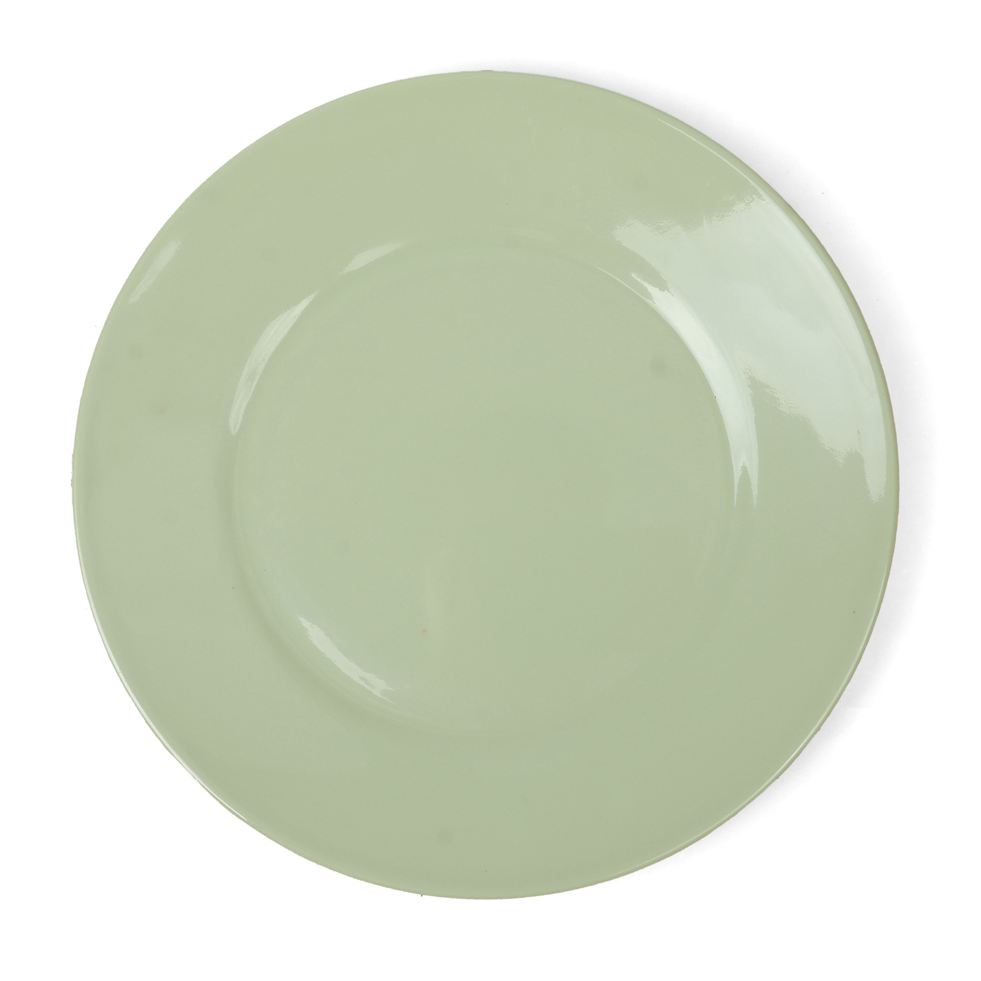 Export supply of melamine shock-resistant tableware, kitchen household round plates, hotel and restaurant plates, light green round dining bowls and plates Specification drawing