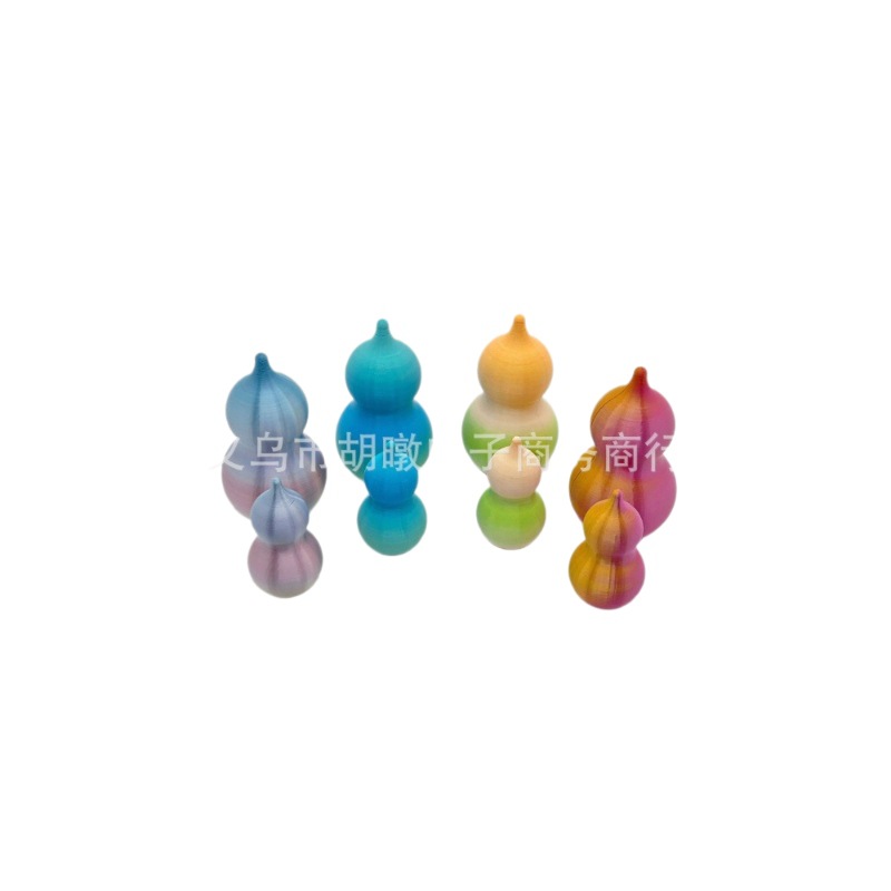Wholesale 3d printed colorful gourd spinning fun Stress-relieving creative toys for children, stretching and rotating toys Item Picture