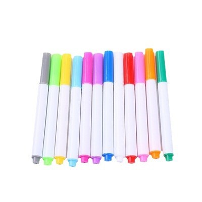 Qianhui Custom LOGO dust-free water-soluble chalk lamp board pen Fluorescent board white blackboard 12-color erasable chalk Item Picture