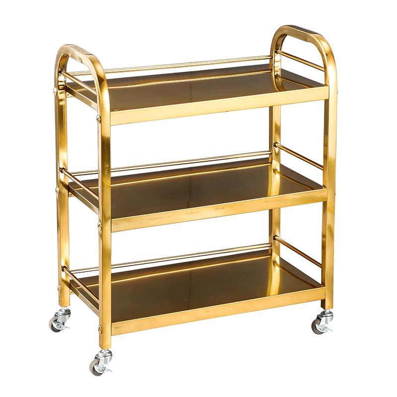 Three-layer stainless steel dining trolley for commercial hotel catering services details Picture