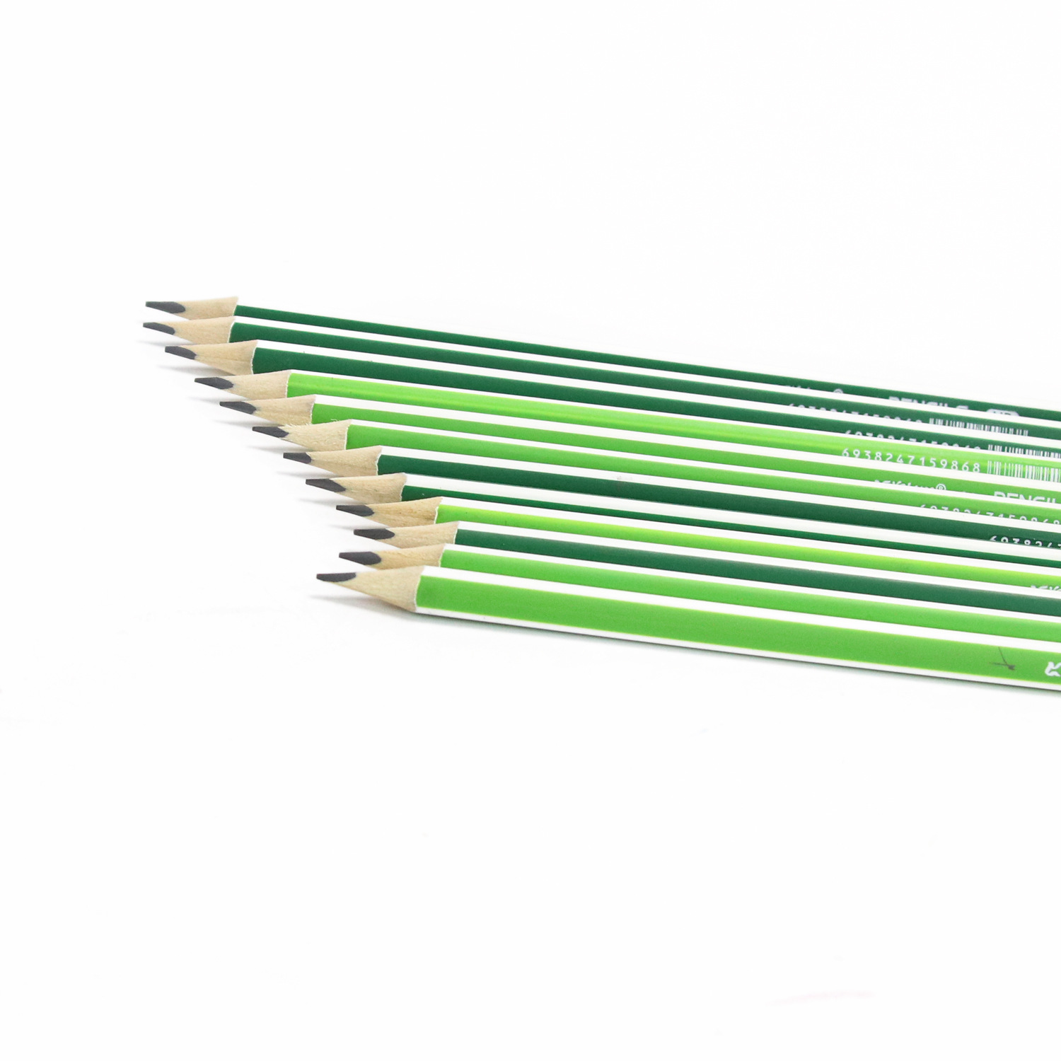 Yalong Cross-border New Design Wholesale Shenghua Stationery 12-piece Green Hardcover HB Standard Pencil Set Application Scenario