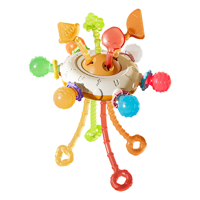 跨境婴儿玩具抽抽乐手指抓握精细训练6个月宝宝玩具1岁儿童拉拉乐白底实物图