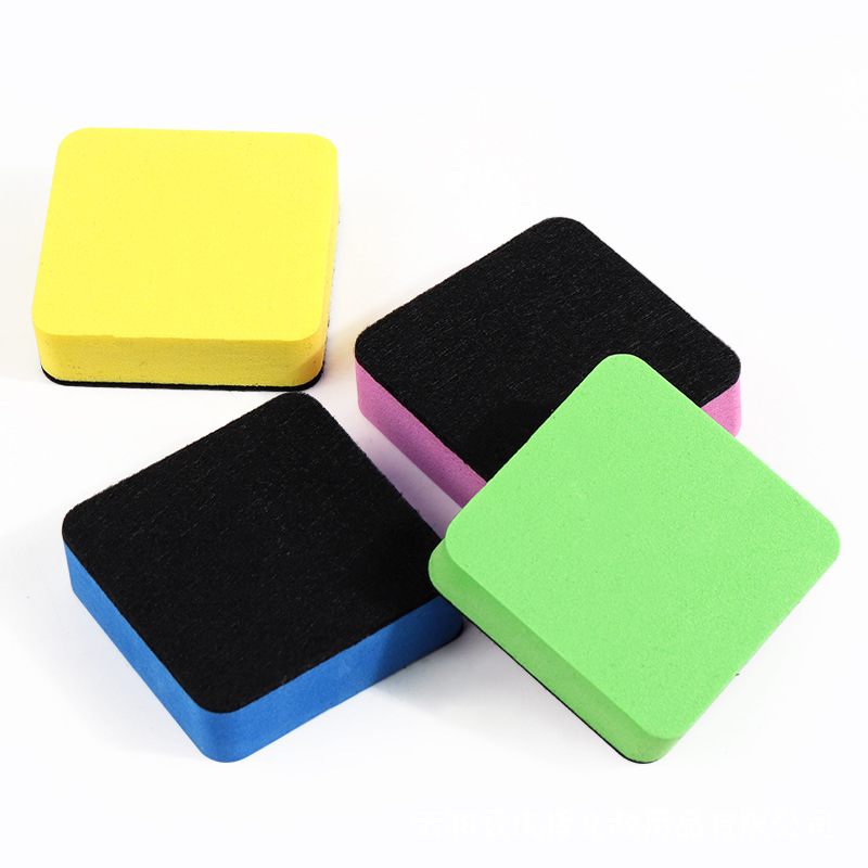 Non-magnetic white board eraser, small children's teaching EVA felt cloth, 5*5*1.5 square blackboard eraser manufacturer wholesale Application Scenario