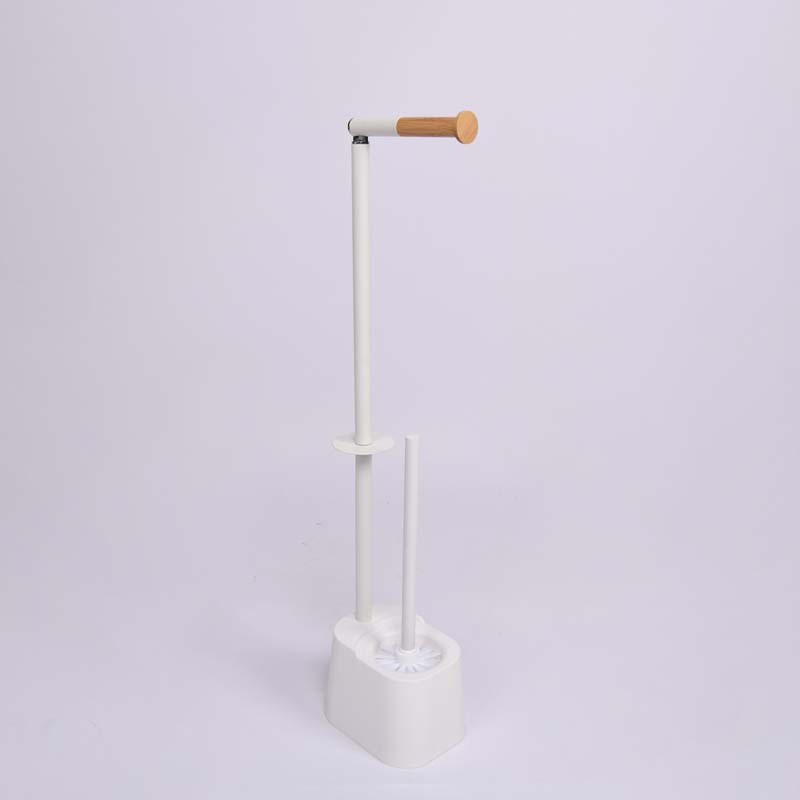 Stainless steel floor-standing tissue paper rack, bathroom toilet paper roll, vertical toilet brush, integrated storage rack, toilet paper rack details Picture