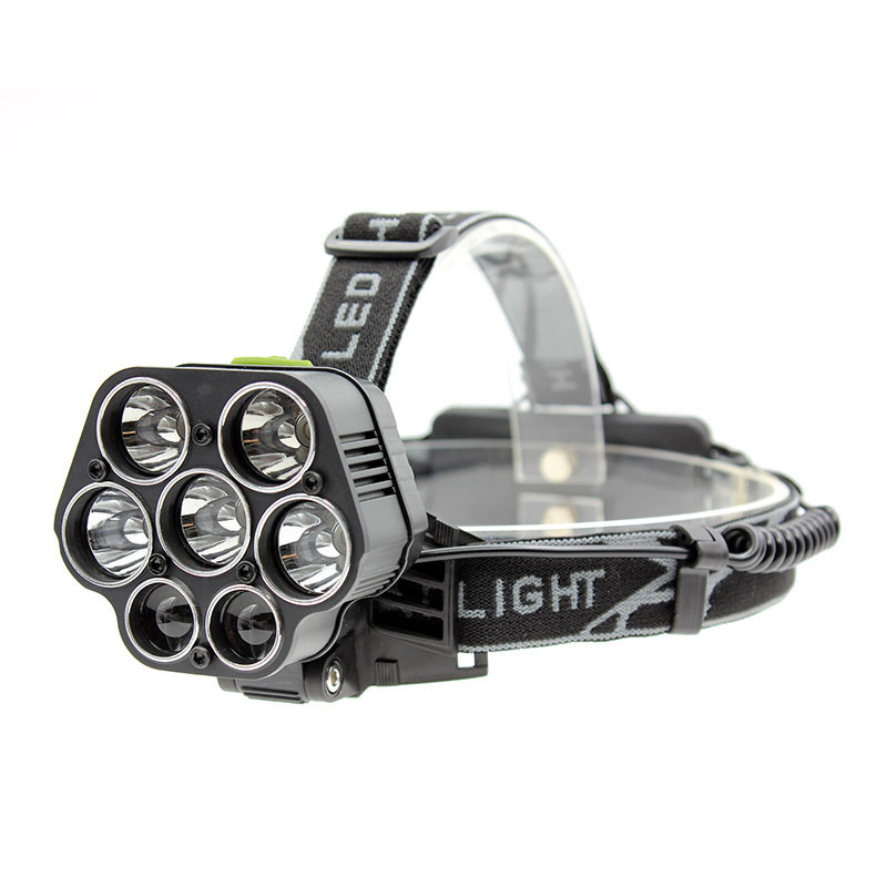 New 5led 3t6 high-intensity charging headlamp, night fishing and running t6+lts long-range headlamp, 5-lamp headlamp Item Picture