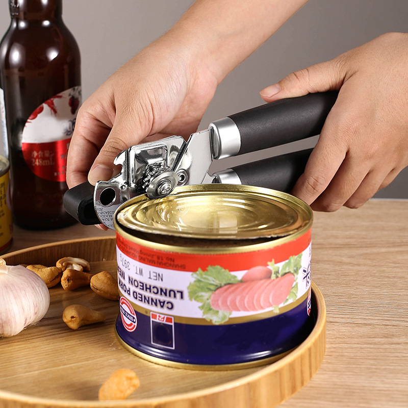 Cross-border powerful multi-functional bottle opener, kitchen small tool, manual three-in-one beer stainless steel can opener details Picture