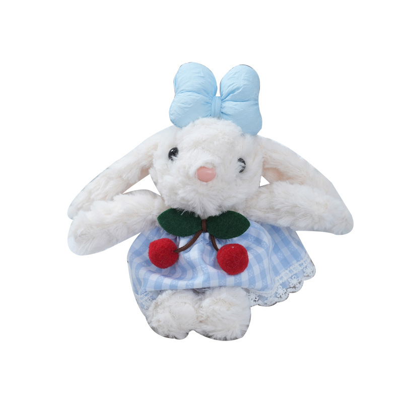 Ear-hanging rabbit toy pendants, bags, cute keychains, plush little dolls, dolls, children's gifts, dolls wholesale Item Picture