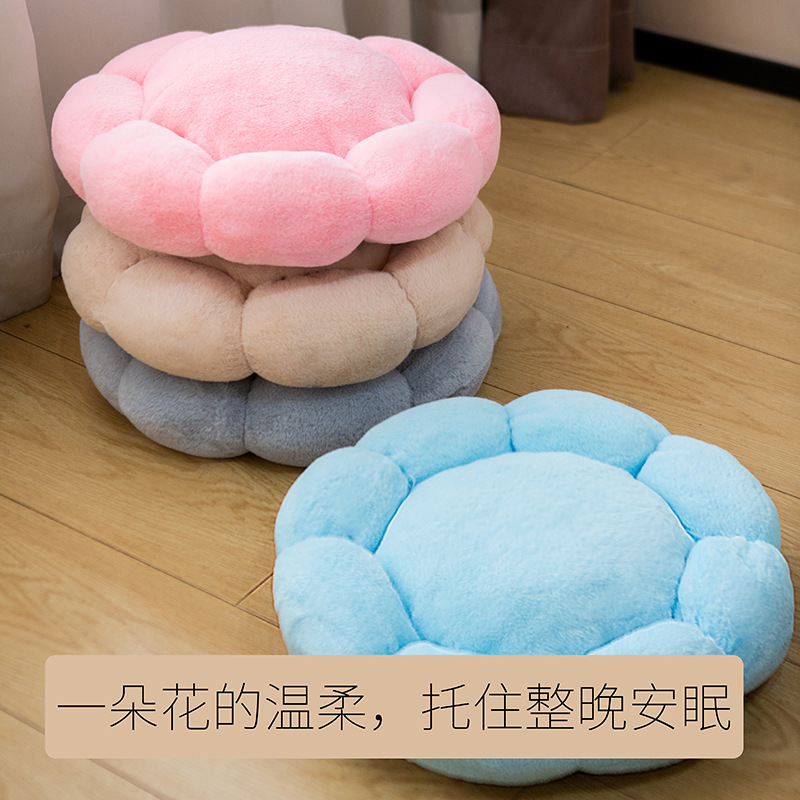 Pet beds, round flower beds, winter warm plush cat beds, all-season dog beds, cross-border wholesale of dog beds details Picture