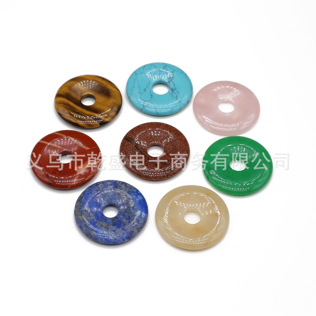 Cross-border natural stone crystal large hole bead 30mm pendant, safety buckle, diy hairpin, bracelet, accessory details Picture