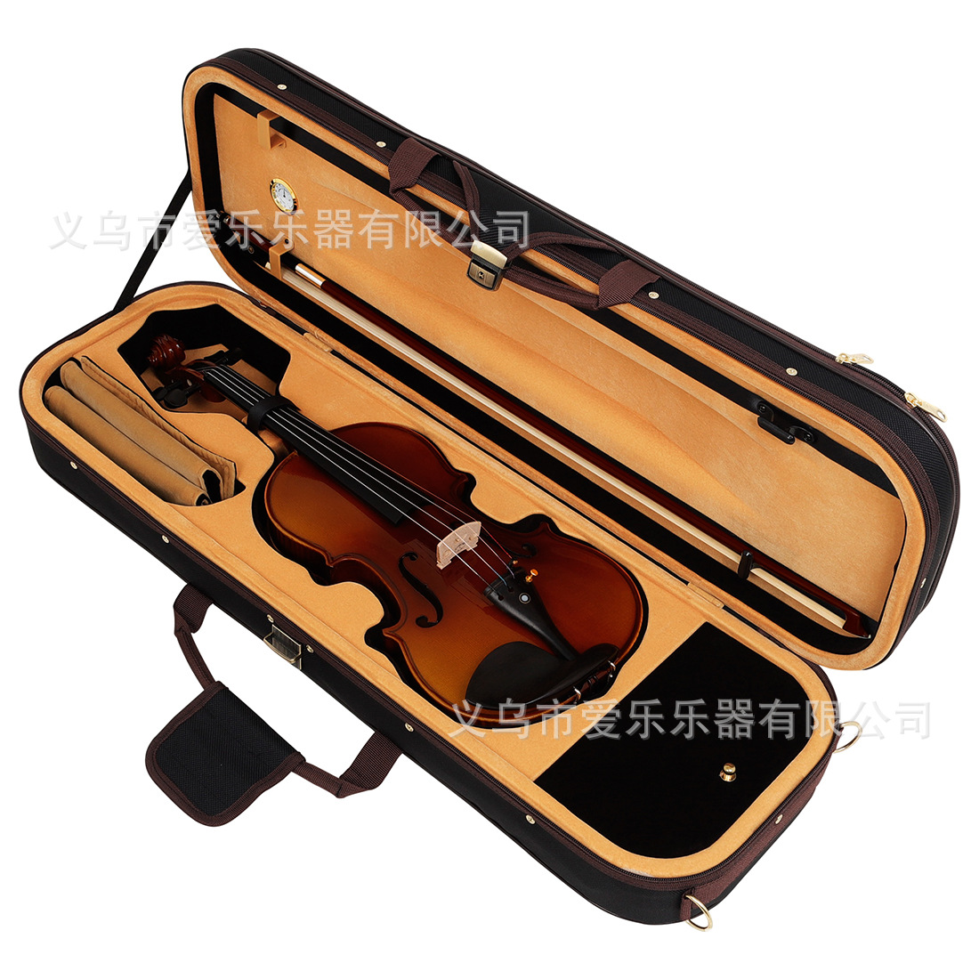 Cross-border violin 4/4 Semi-handmade violin, Spruce tiger pattern violin, ebony accessories violin Item Picture