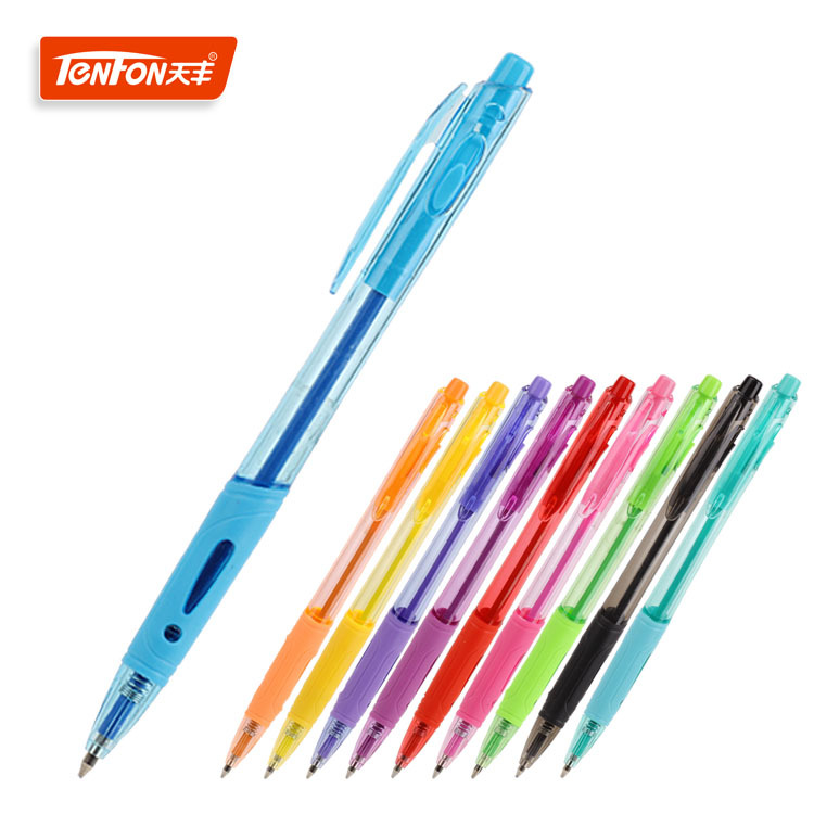 Tianfeng 10-color exclamation mark Ballpoint Pen, Colorful Simple Jumping Ballpoint pen, Foreign Trade 5751 Ballpoint pen full figure