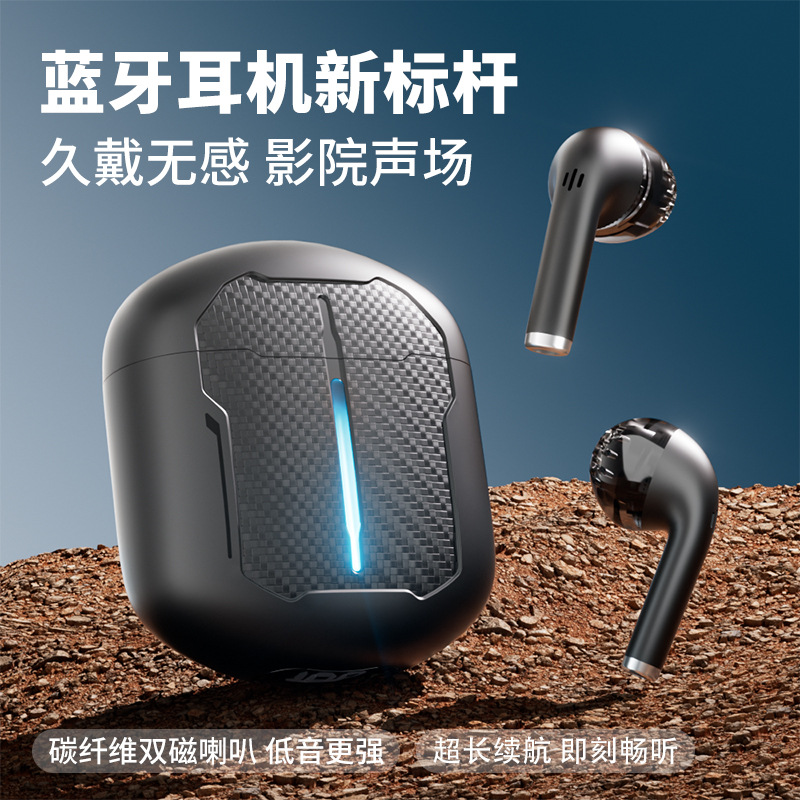 GM88 wireless Bluetooth headphones: New smart noise-cancelling, comfortable, waterproof, semi-in-ear with digital display, private mold, trendy style