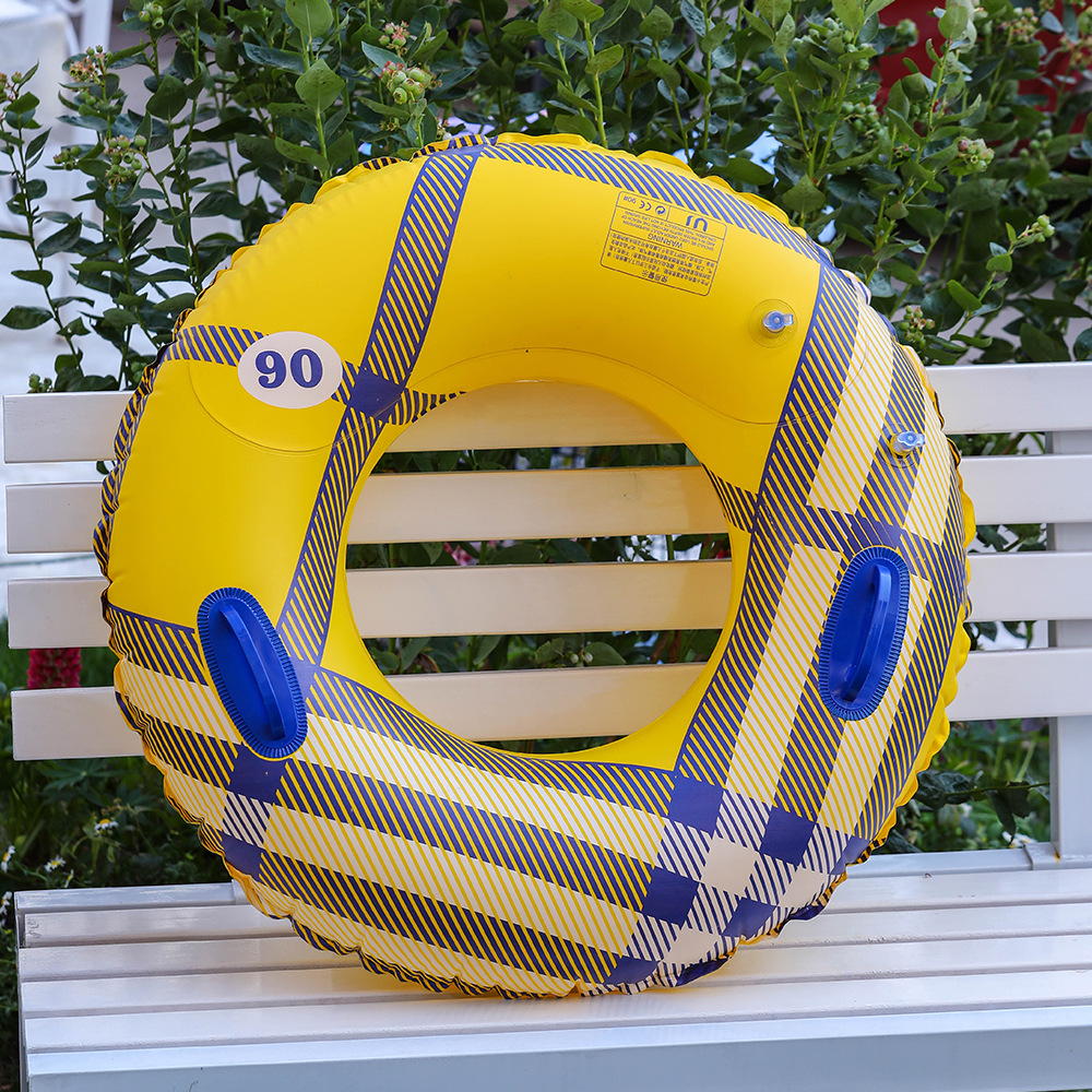 Enlarged and thickened handle armpit circle double airbag swimming ring, adult photo check-in pirate ship anchor inflatable swimming ring Specification image