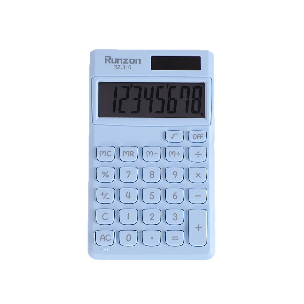 The RZ-310 solar-powered calculator is a cute and good-looking scientific computer with a high level of appearance. It is a small, portable office calculator Item Picture