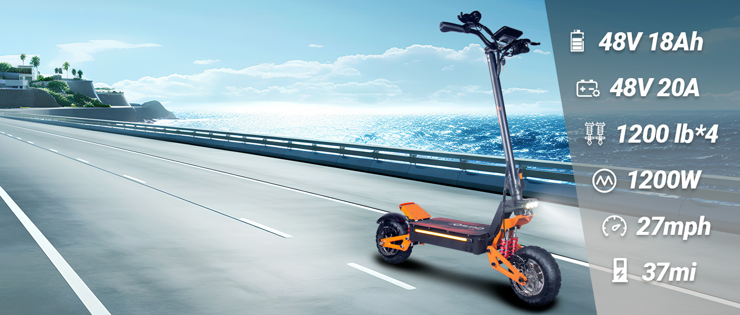 11-inch off-road electric scooter 48V1200W single drive, one-piece consignment from overseas warehouses in Europe, the United States and the United Kingdom Item Picture