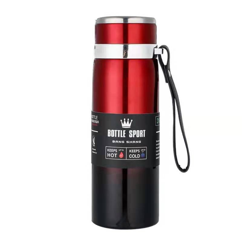 Autumn and winter edition hand-held rope insulated cup, 316 stainless steel outdoor large-capacity insulated cup Item Picture
