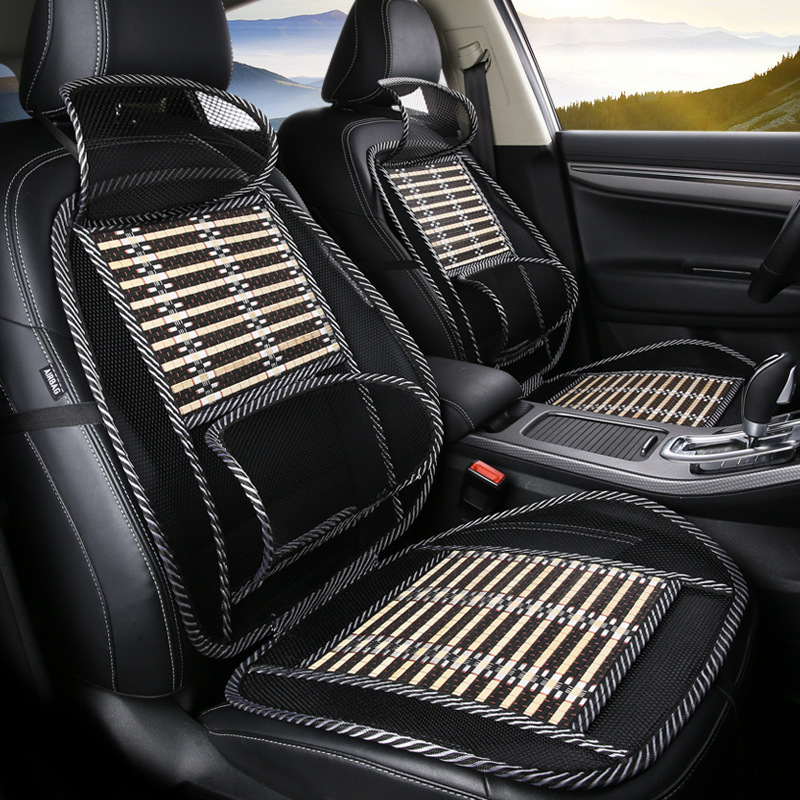 Summer car seat cushion one-piece ventilation ice silk, suitable for both car and home use, breathable lumbar support, car massage, all-season compatible seat cushion Specification image