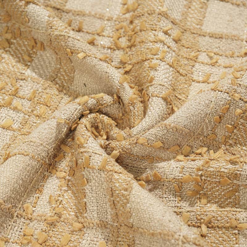 Mokashi autumn and winter tweed checkered coffee-colored fabric fashionable women's coats, jackets, casual wear, accessories and bags Application Scenario