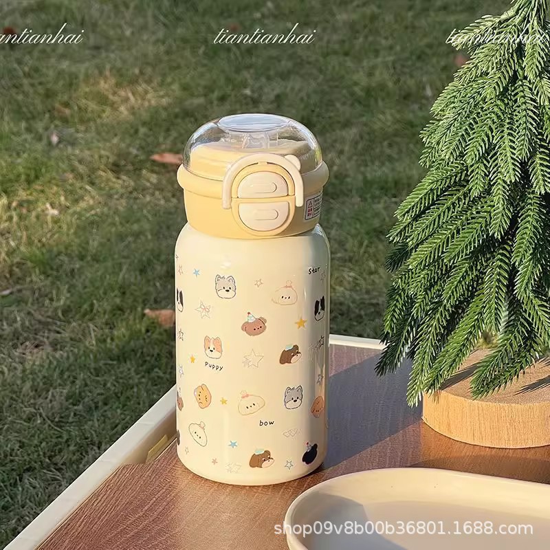 Taza de aislamiento minimalista para chicas con pajita de alto nivel de apariencia doble taza de agua 316 nuevo estilo de aislamiento de acero inoxidable portátil para estudiantes Application Scenario