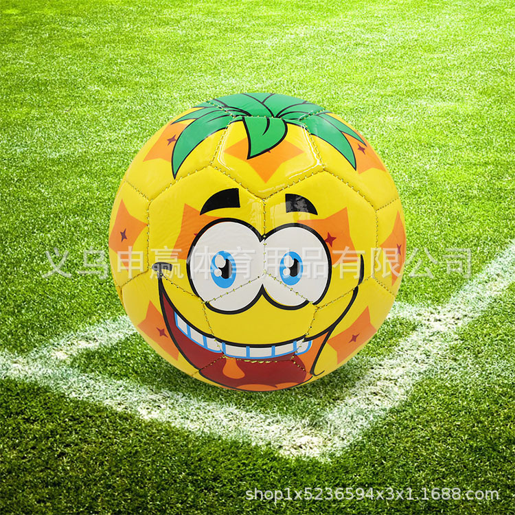 Cross-border new fruit series No. 2 football thickened PVC inflatable machine sewn children's football factory wholesale stock Specification image