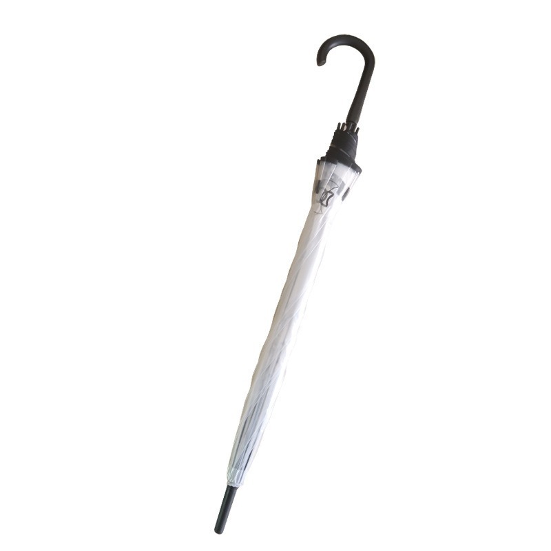 8-bone transparent umbrella, automatic folding, fresh sun umbrella, unisex, long-handled, semi-automatic, student wholesale Item Picture