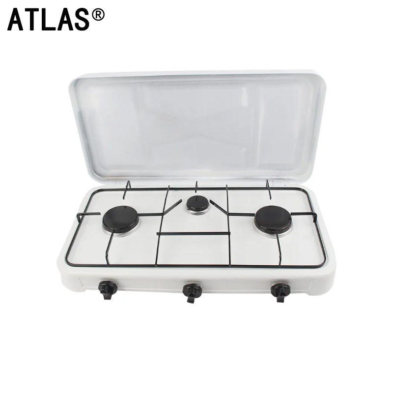 三头欧化炉GAS STOVE多功能 台式燃气灶批发 跨境户外 欧化炉现货