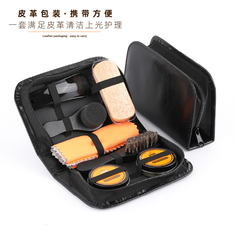 Shoe brush, shoe polish set, leather shoes, travel shoes, maintenance oil, genuine leather care, shoe polishing, leather goods cleaning and care manufacturer wholesale details Picture