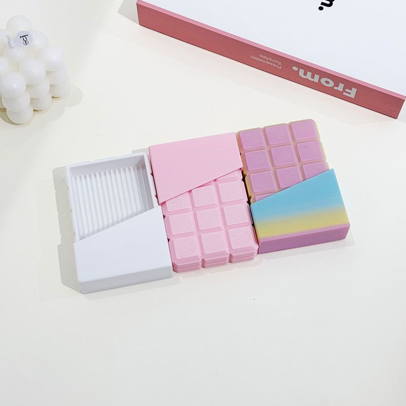 Best-selling 3d printed bean spatula chocolate bean building tool, cute and adorable cube bean building tool Item Picture