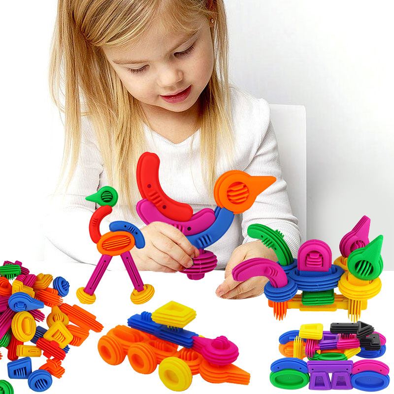 Hualong building block toys, plastic interlocking building blocks, desktop educational building blocks, intelligence building blocks, factory direct sales Application Scenario