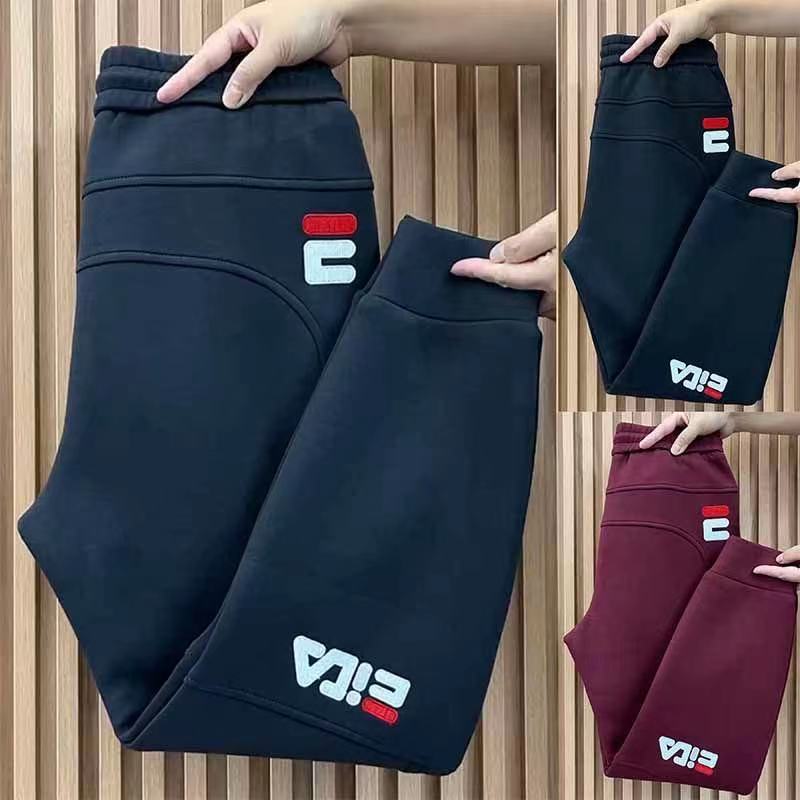 New autumn and winter 2023 men's sportswear sweatpants, trendy and fashionable embroidered casual pants, versatile elastic skinny Harem pants