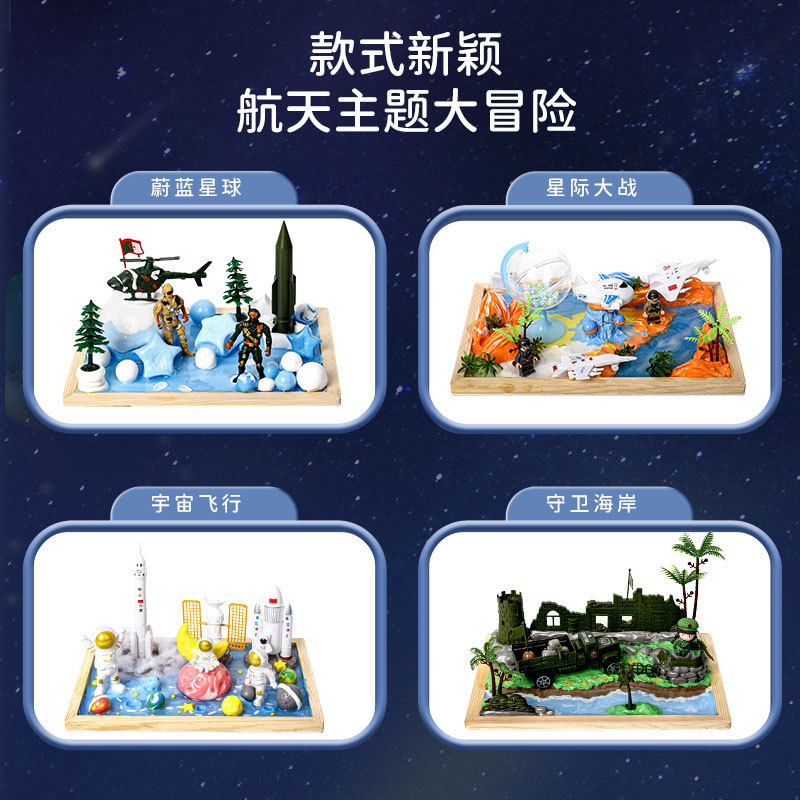 New sand table micro-landscape military aviation series children's handmade diy material packs, epoxy resin scene boys' toys Application Scenario