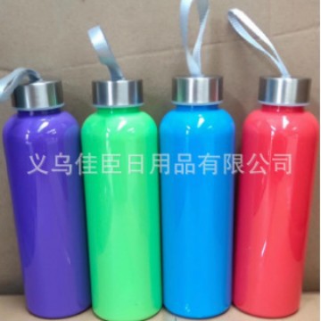 High-appearation-level plastic large-capacity water cups for men and women, portable lifting rope knight cups, sports and fitness water bottles, direct drinking cups, simple and elegant Specification image