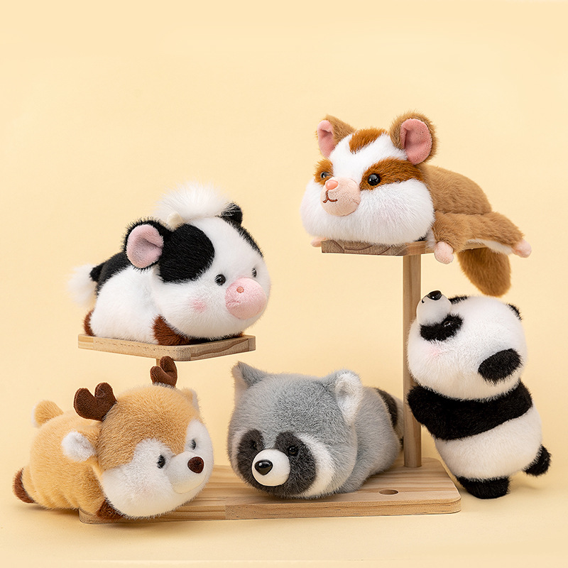 Cute and chubby face, cow plush toy, children's sleeping panda pillow, deer desk, wedding shower and spray