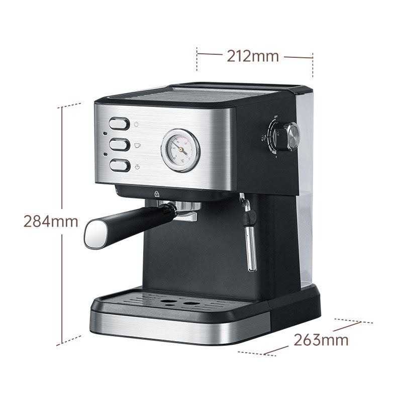 A small semi-automatic high-pressure steam coffee pot for making milk and foam for household use in cross-border trade sources Item Picture