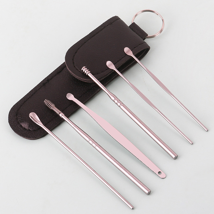 Creative 6-piece ear scorer set, portable box ear scorer and ear cleaning set, household adult spiral spring ear scorer Application Scenario