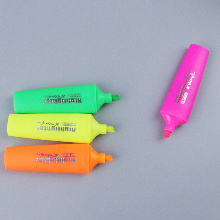 Yalong Cross-border brand children's highlighter pen, Highlighter note number pen 4 polyvinyl chloride mixed Highlighter pen Item Picture