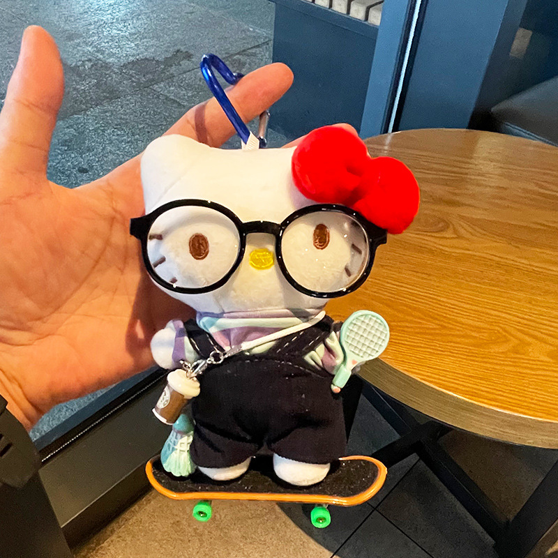 正版hellokitty小挂件毛绒玩偶可爱kitty公仔凯蒂猫钥匙扣包挂件